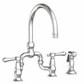 Newport Brass Kitchen Bridge Faucet With Side Spray in Polished Chrome 9459/26